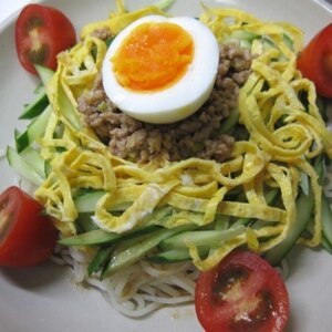 ジャージャー麺のような☆　「肉みそ冷し中華」